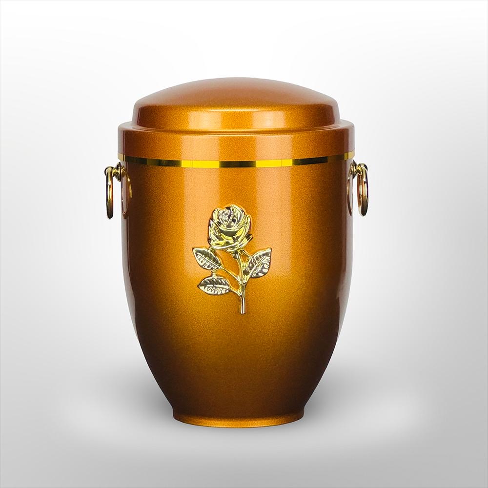 Metallurne in Gold mit Griffen und Rose