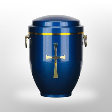 Metallurne in Blau mit Griffen und Kreuz, 3,5 l