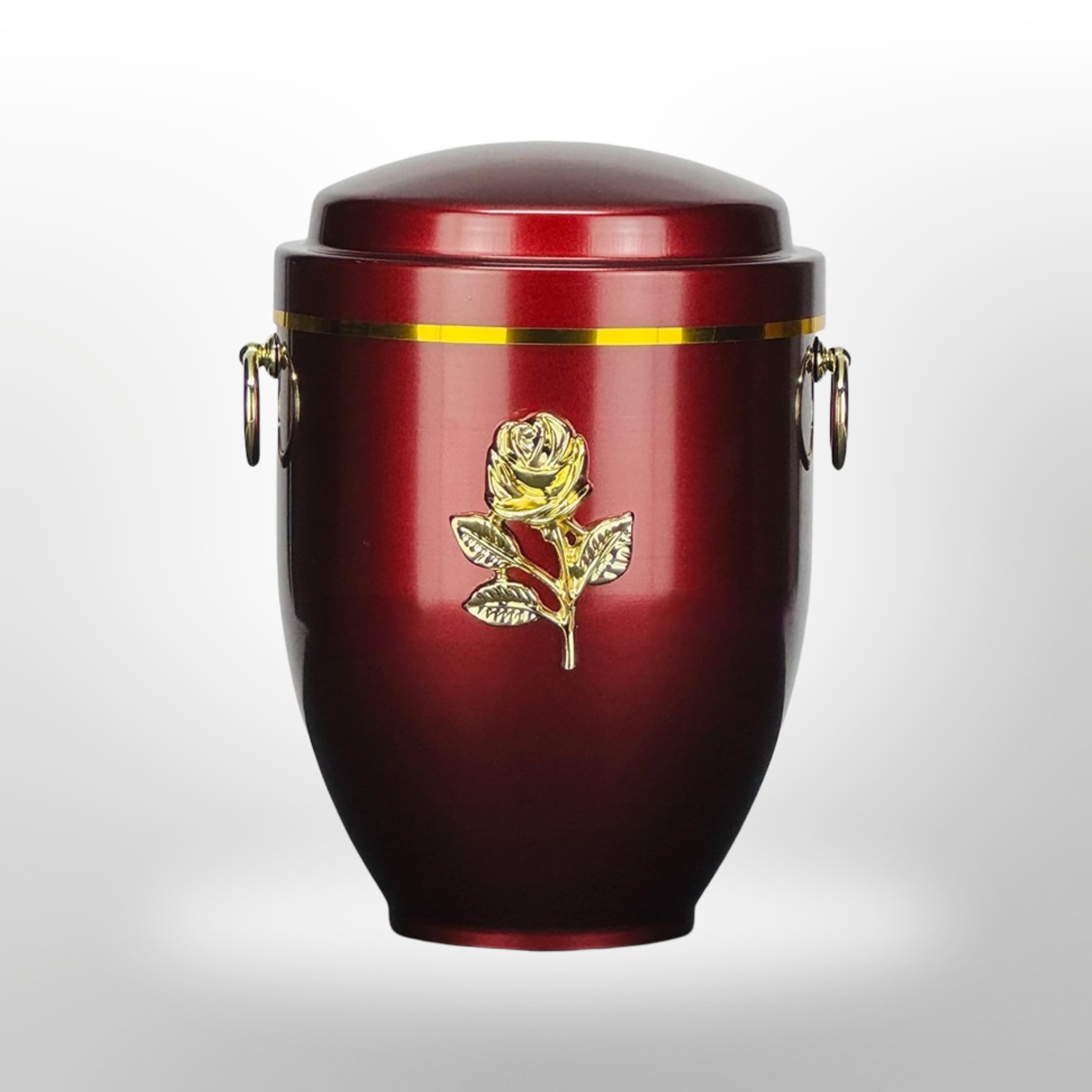 Metallurne in Rot mit Griffen und Rose, 3,5 l