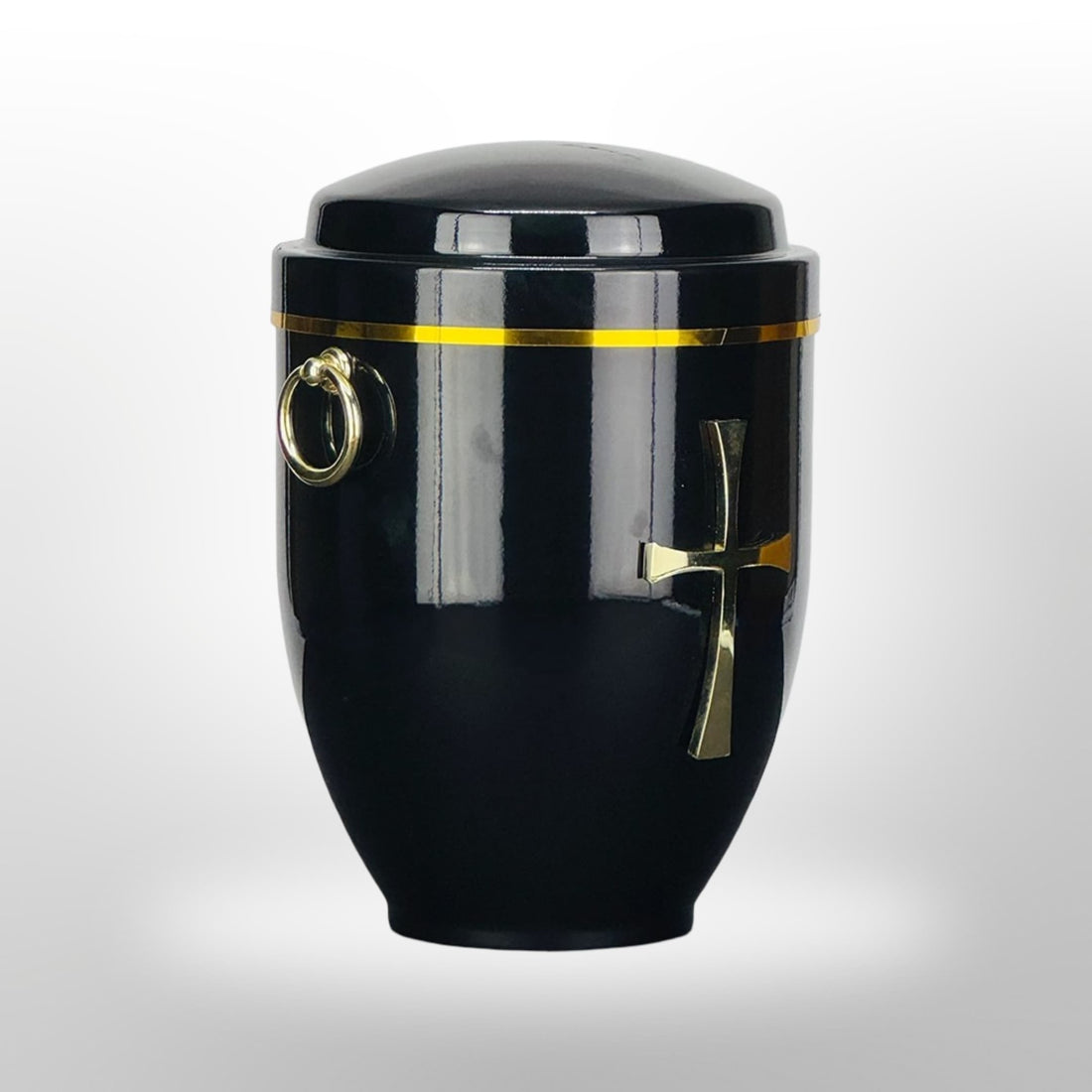 Metallurne in Schwarz mit Griffen und Kreuz, 3,5 l