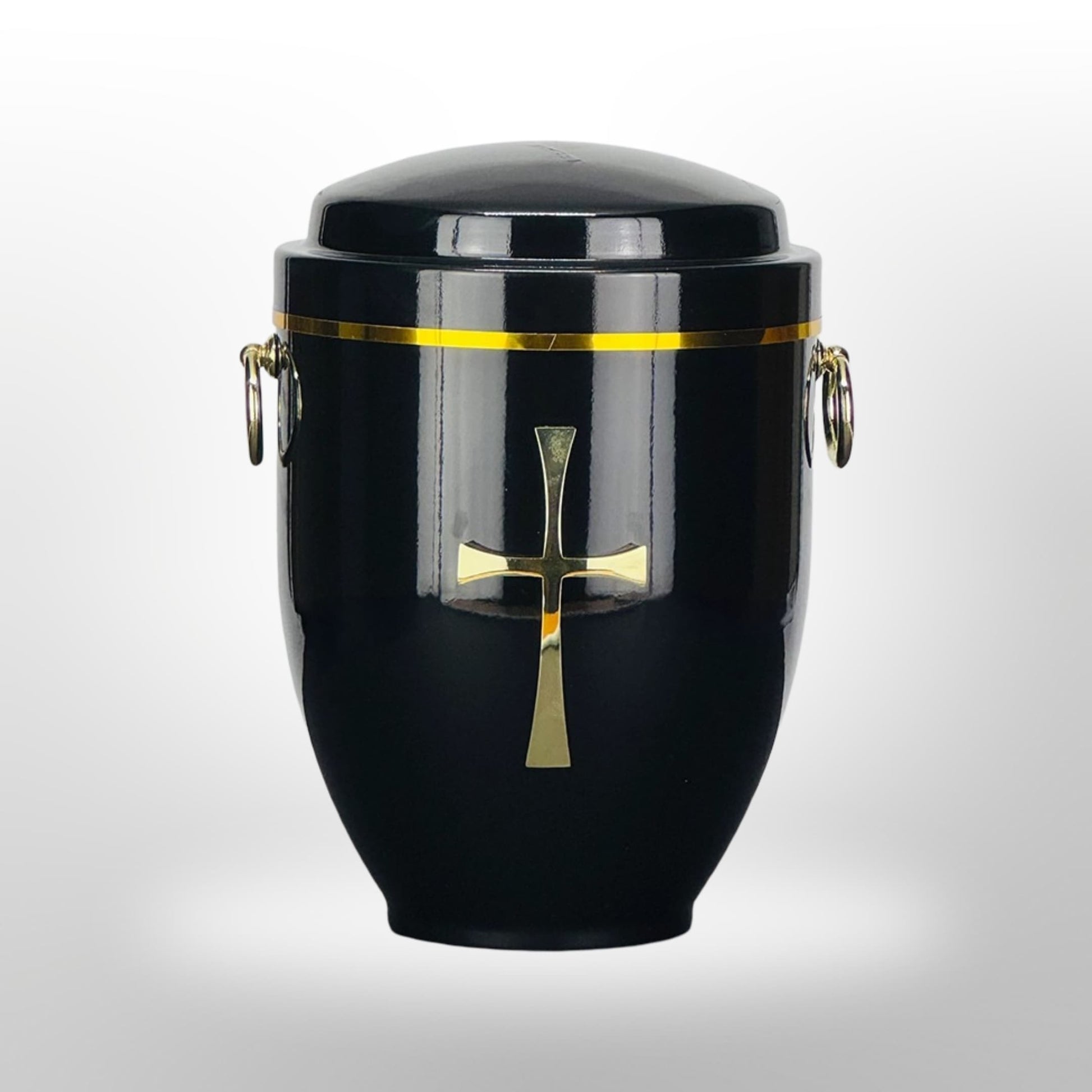 Metallurne in Schwarz mit Griffen und Kreuz, 3,5 l