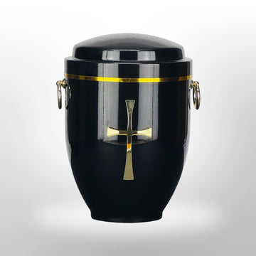 Metallurne in Schwarz mit Griffen und Kreuz, 3,5 l