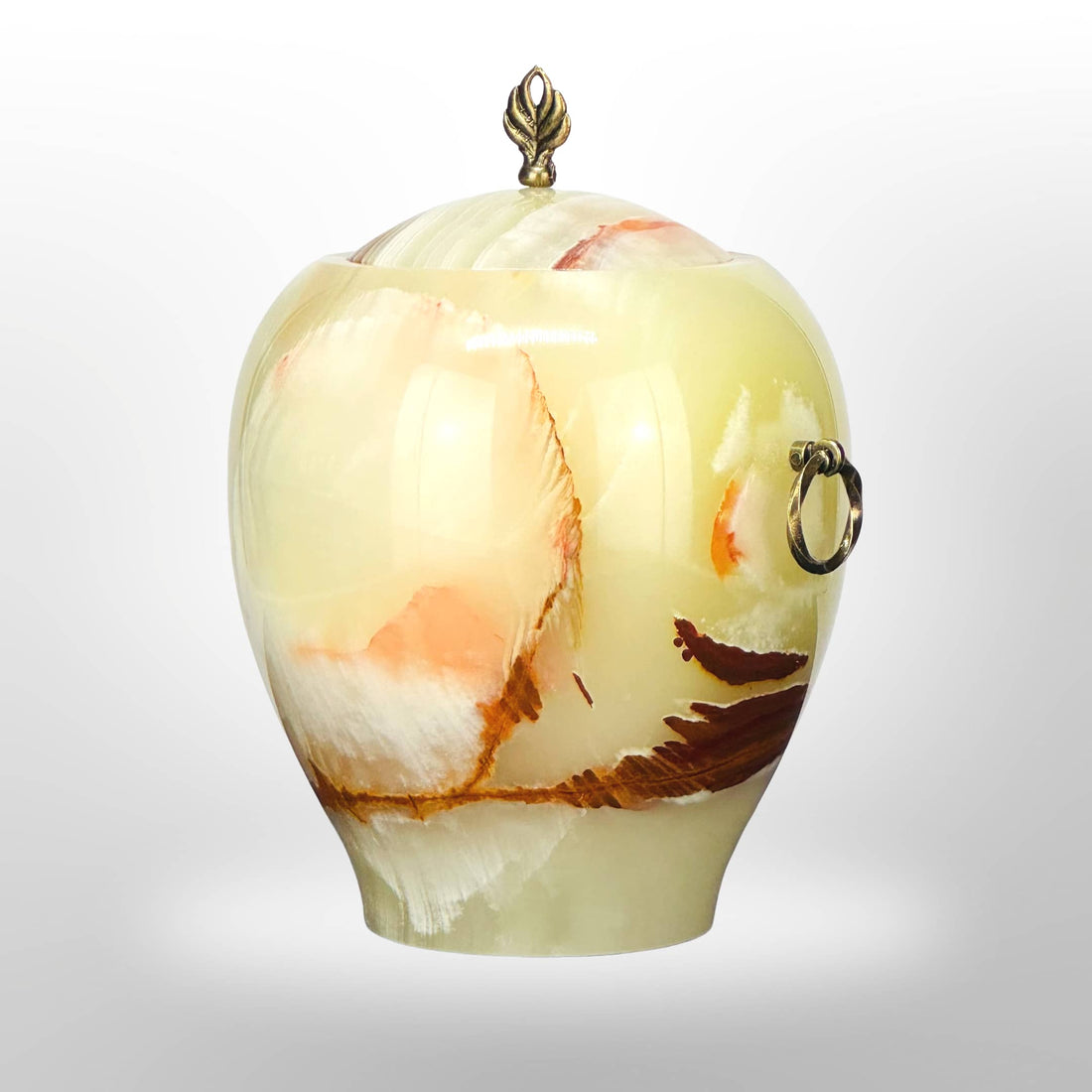 Natur-Onyx-Urne mit Griffen