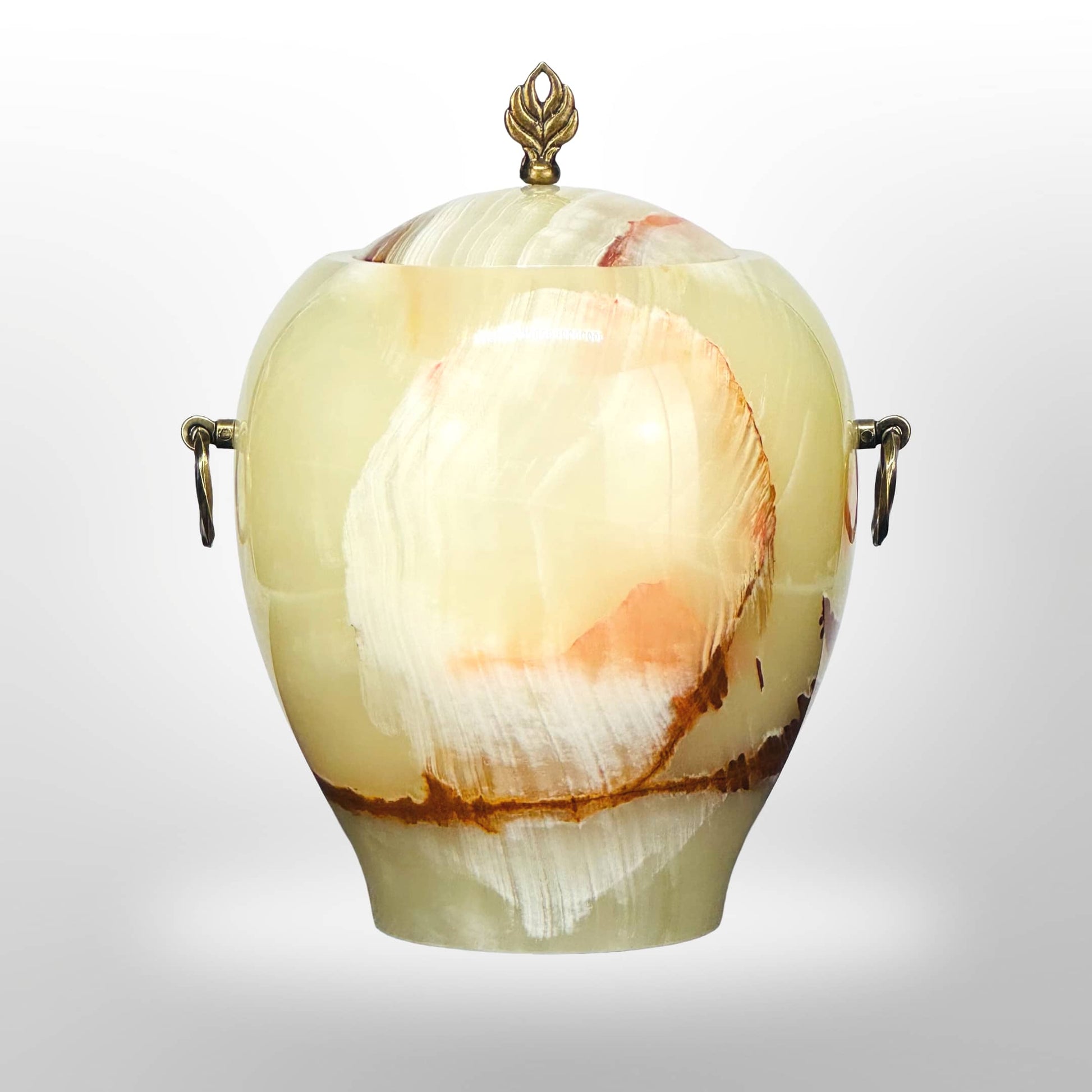 Natur-Onyx-Urne mit Griffen