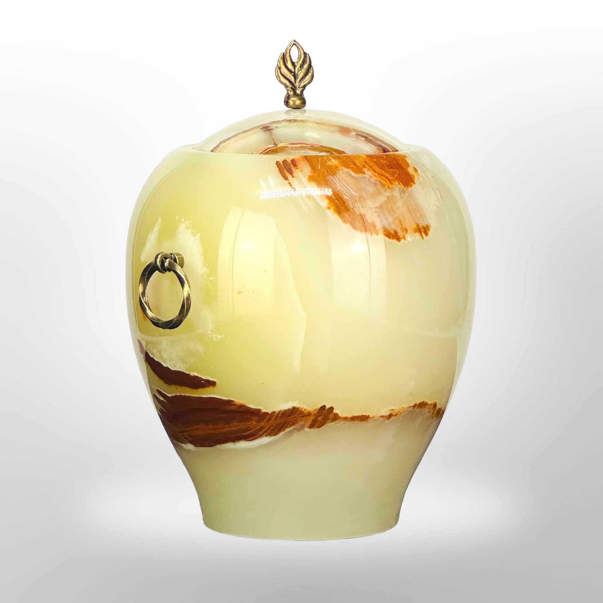 Natur-Onyx-Urne mit Griffen