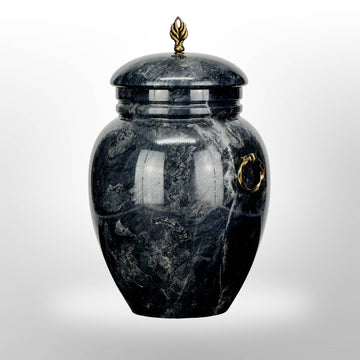 Schwarze Marmor Steinurne
