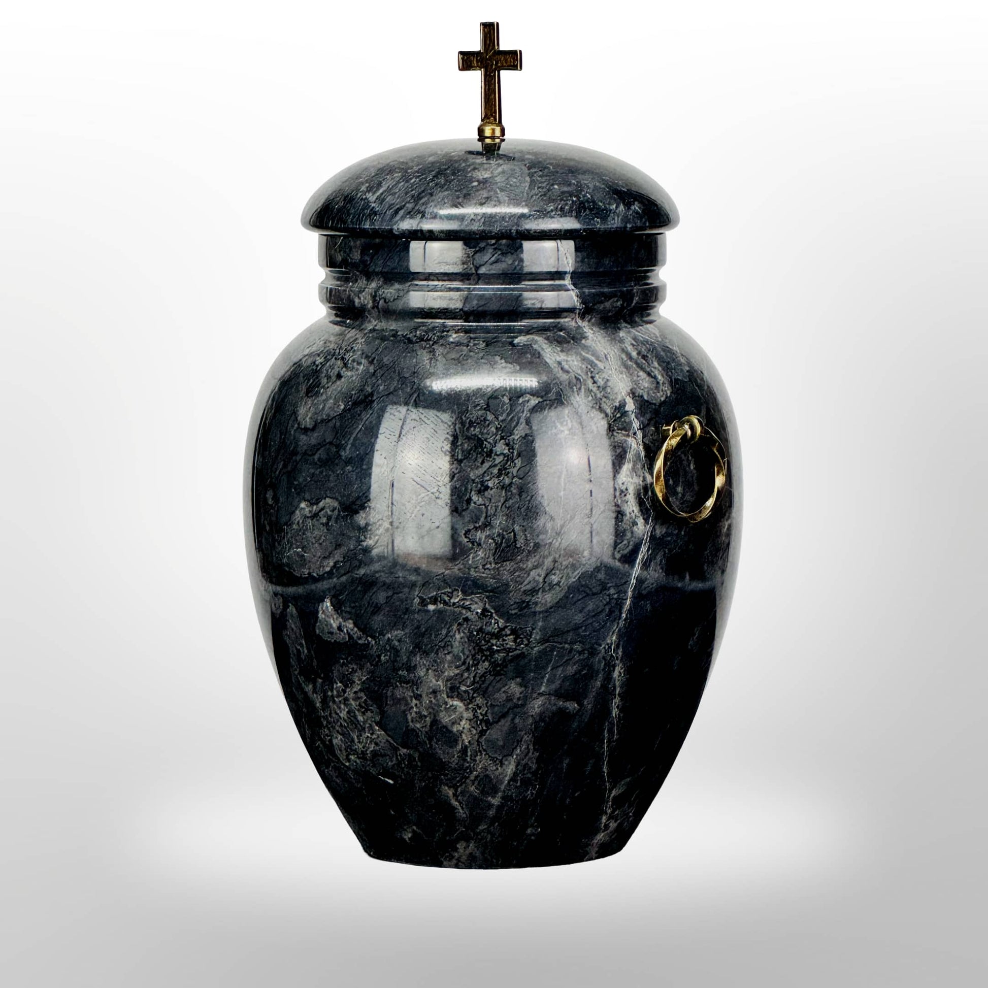 Schwarze Marmor Steinurne