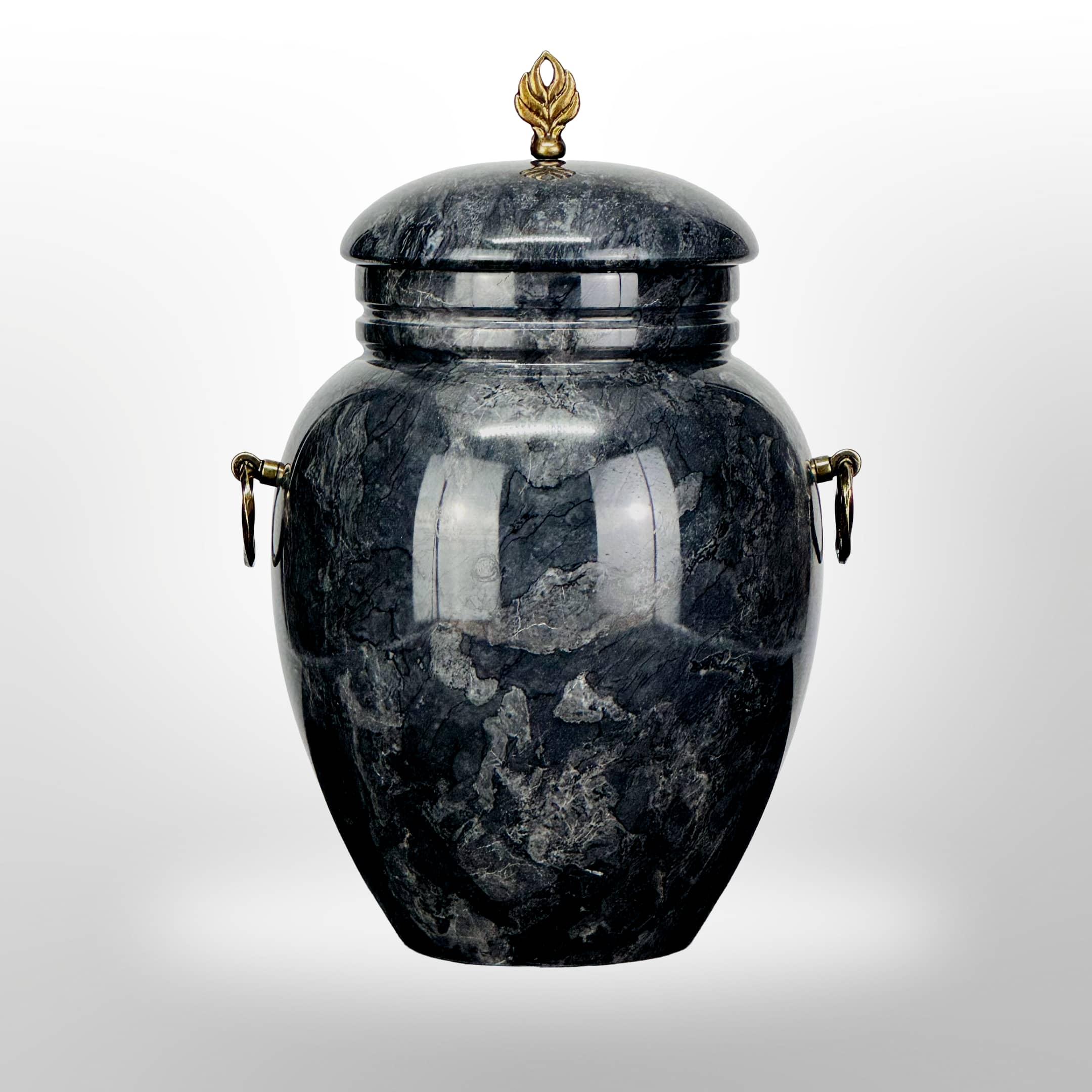 Schwarze Marmor Steinurne