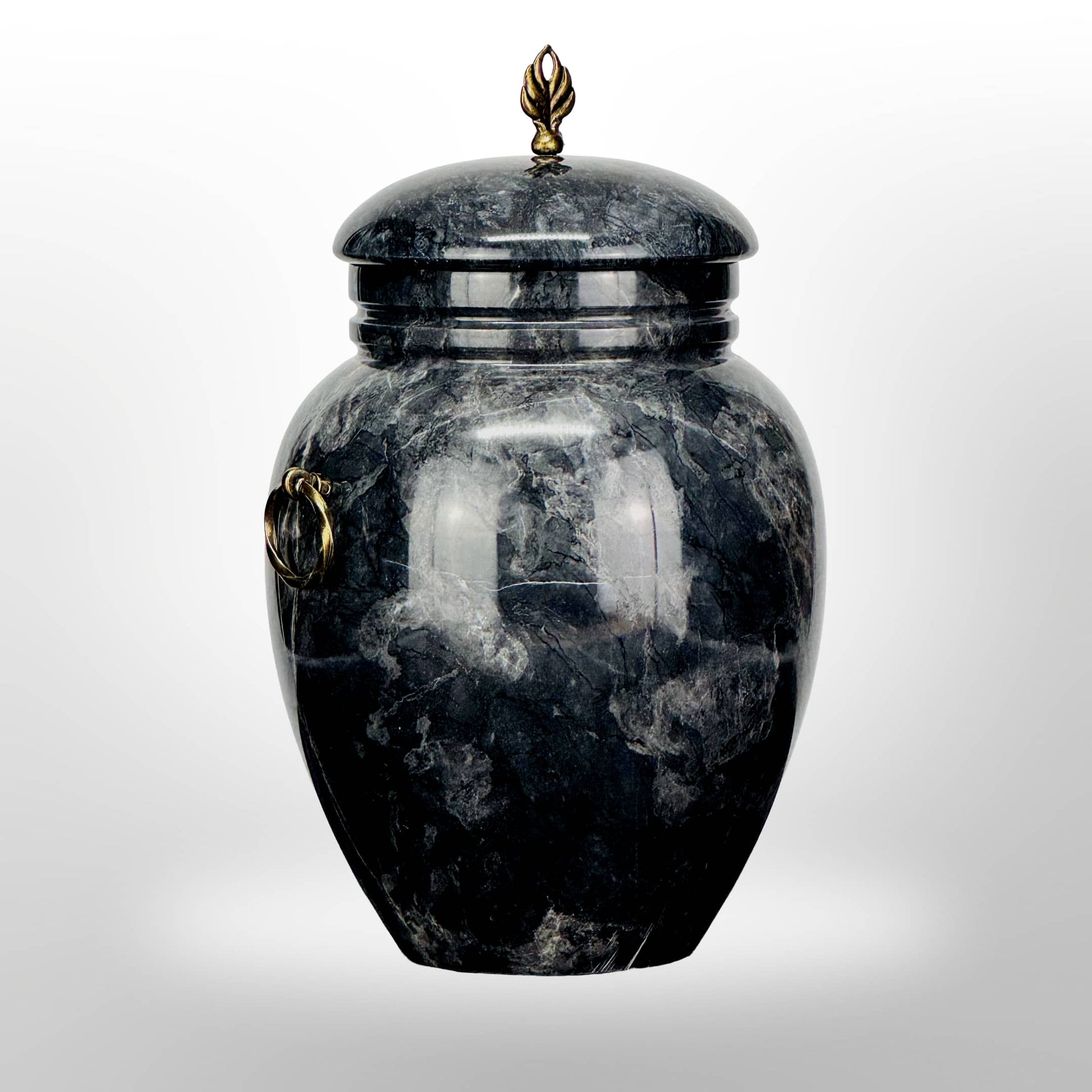 Schwarze Marmor Steinurne