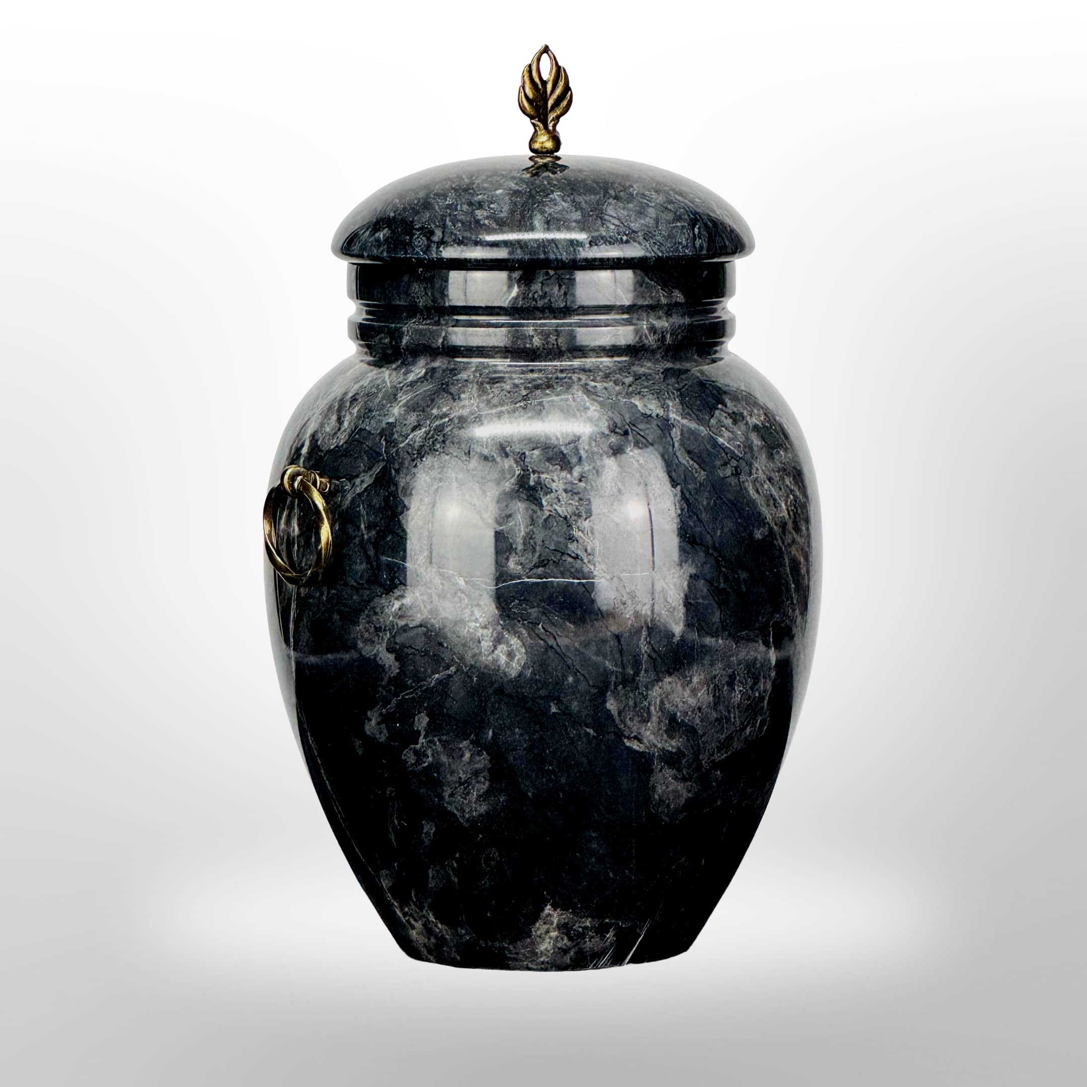 Schwarze Marmor Steinurne