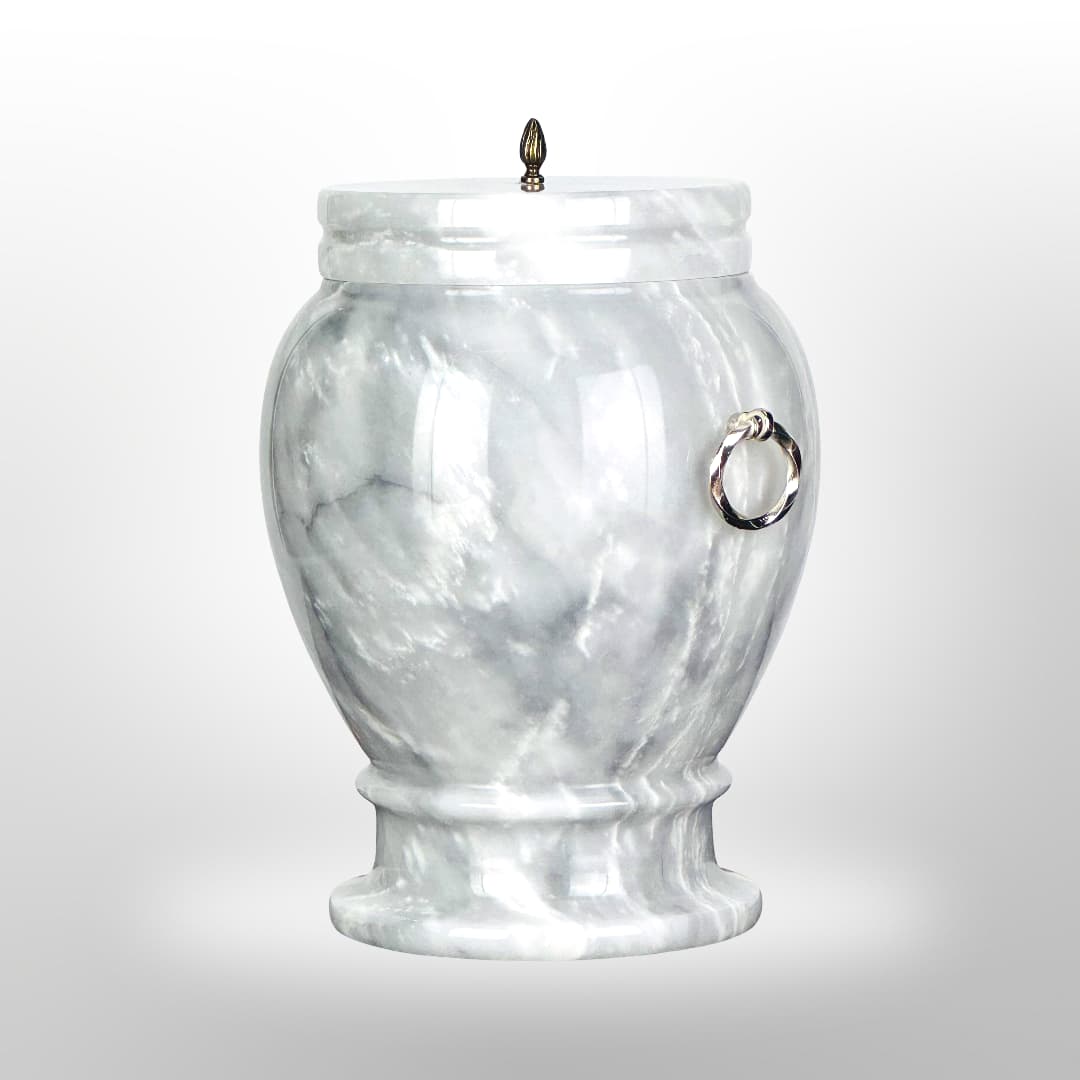 Stein Urne mit Griffen — Grau