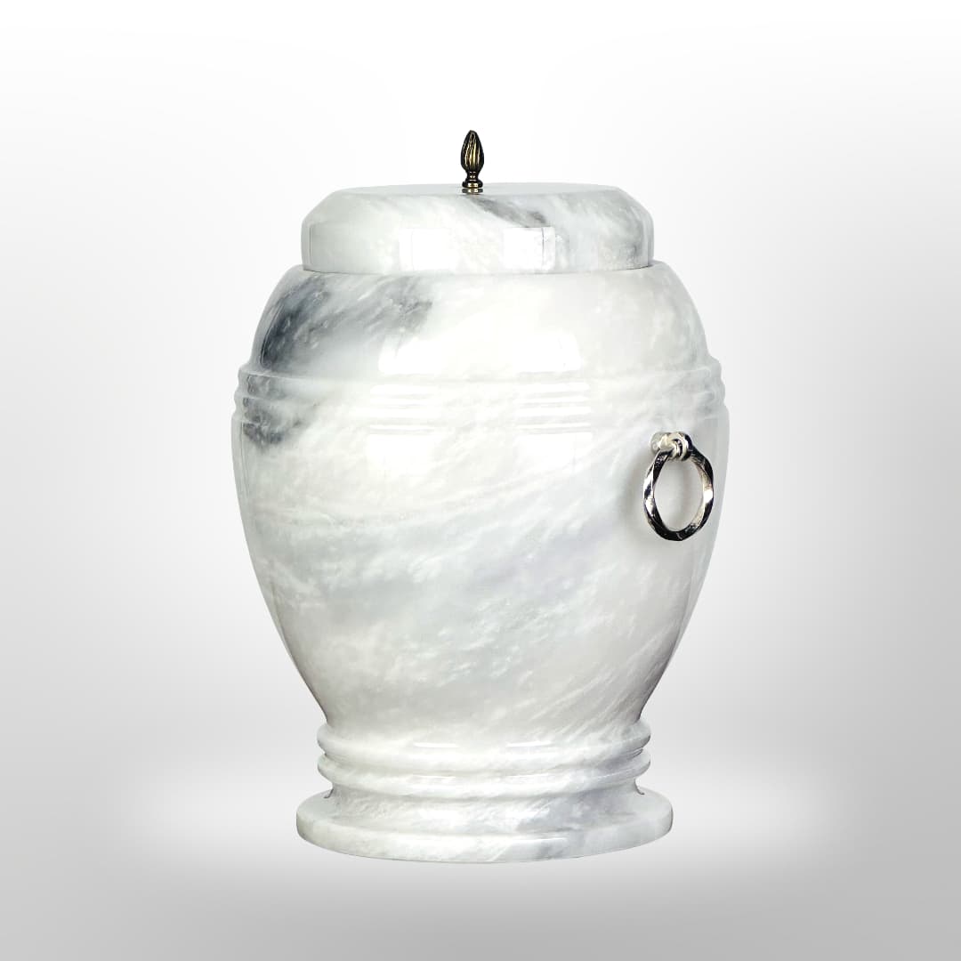 Stein Urne mit Griffen — Weiß