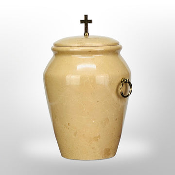 Steinurne mit Griffen — Beige