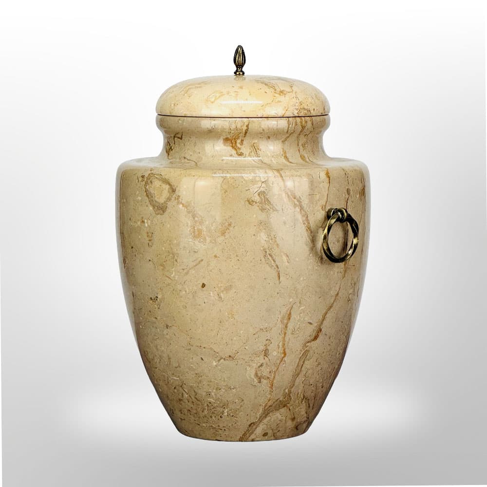 Steinurne mit Griffen — Beige Natur