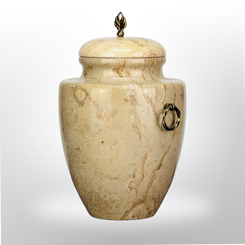 Steinurne mit Griffen — Beige Natur