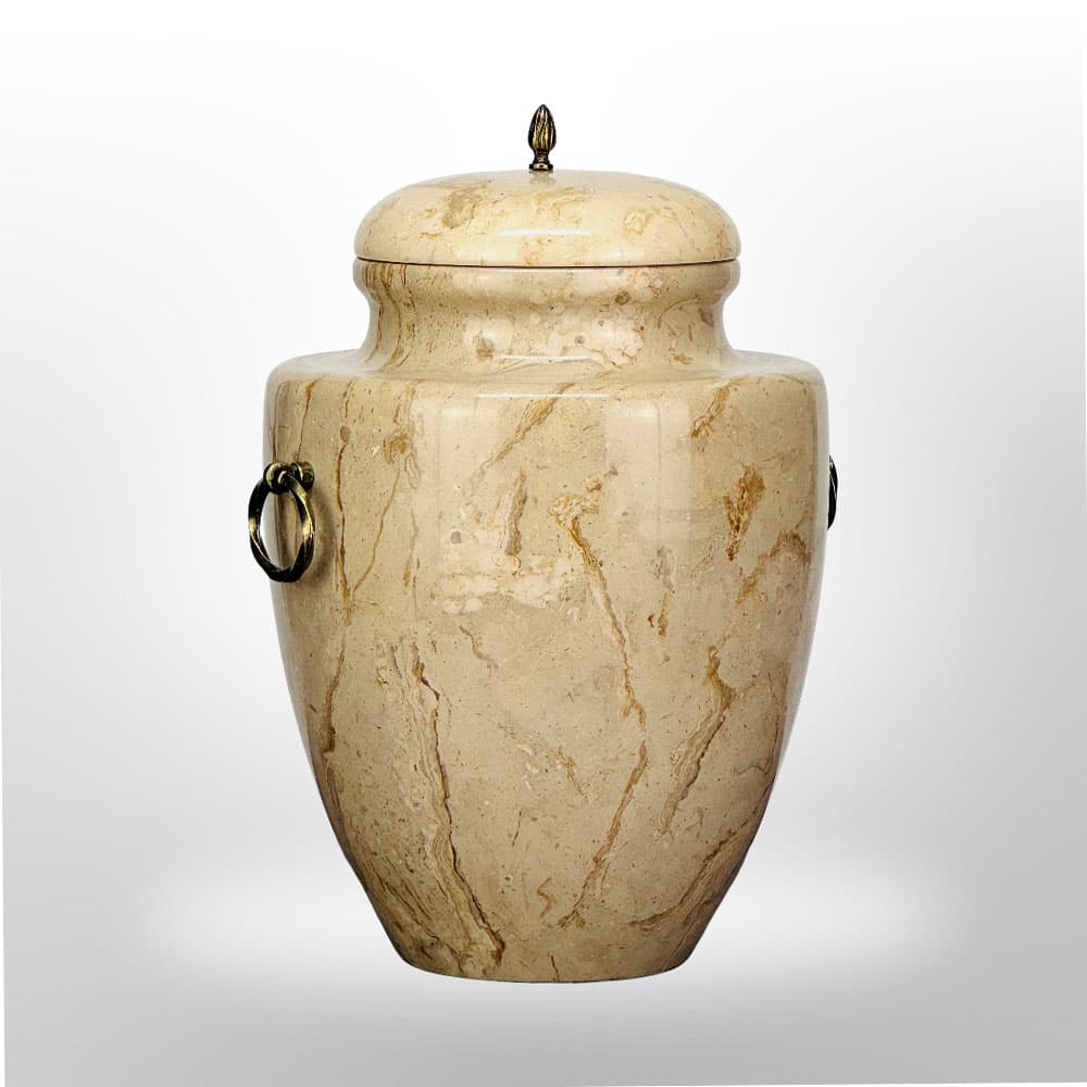 Steinurne mit Griffen — Beige Natur