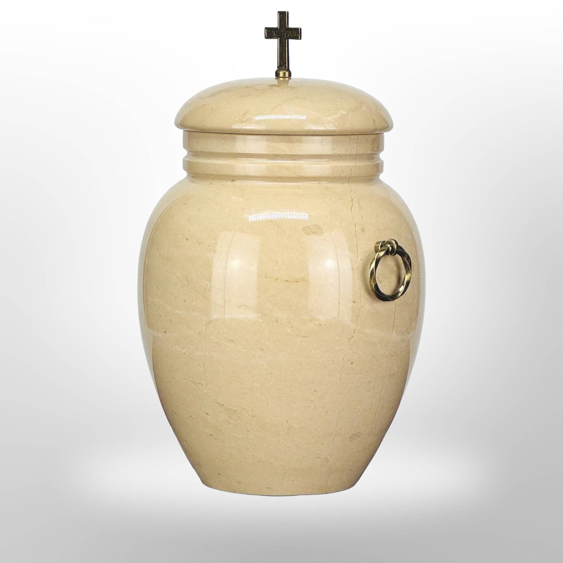 Helle Steinurne mit Griffen