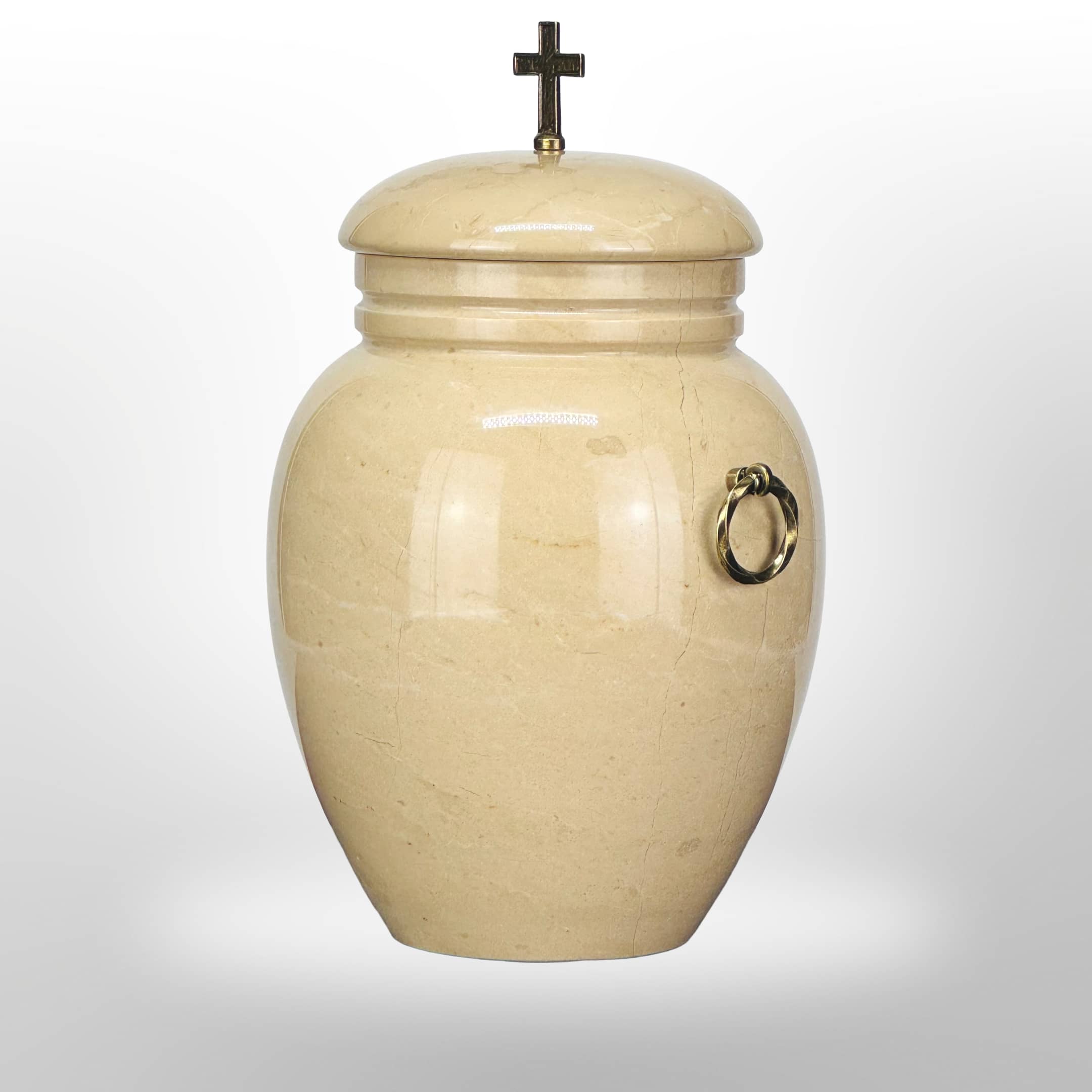 Helle Steinurne mit Griffen