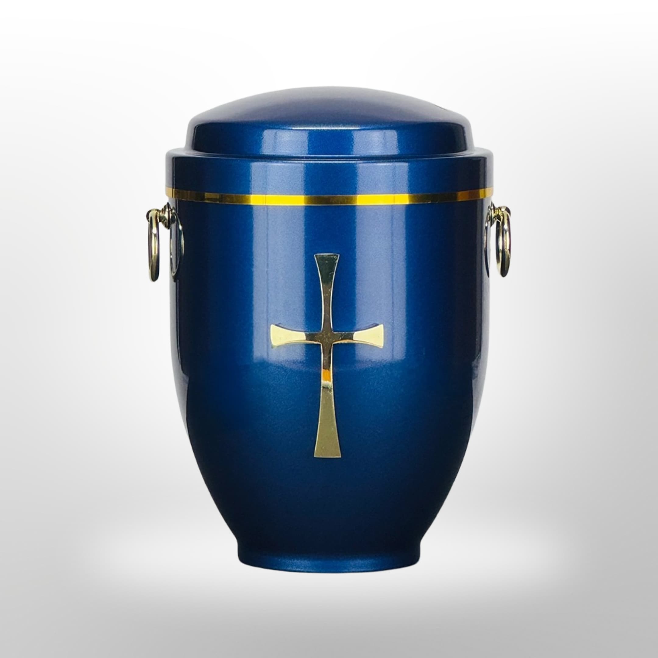 Metallurne in Blau mit Griffen und Kreuz, 3,5 l