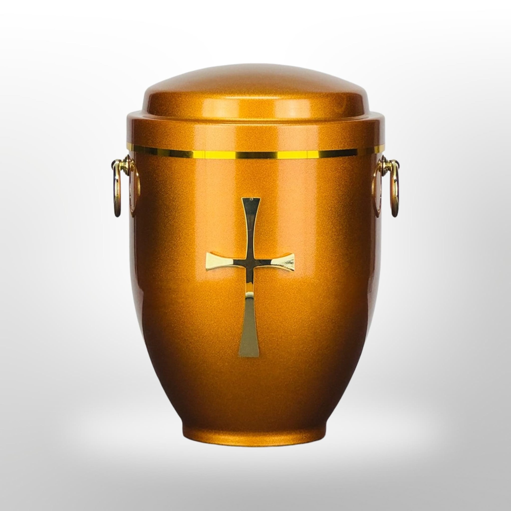 Metallurne in Gold mit Griffen und Kreuz, 3,5 l