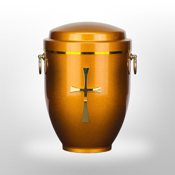 Metallurne in Gold mit Griffen und Kreuz, 3,5 l