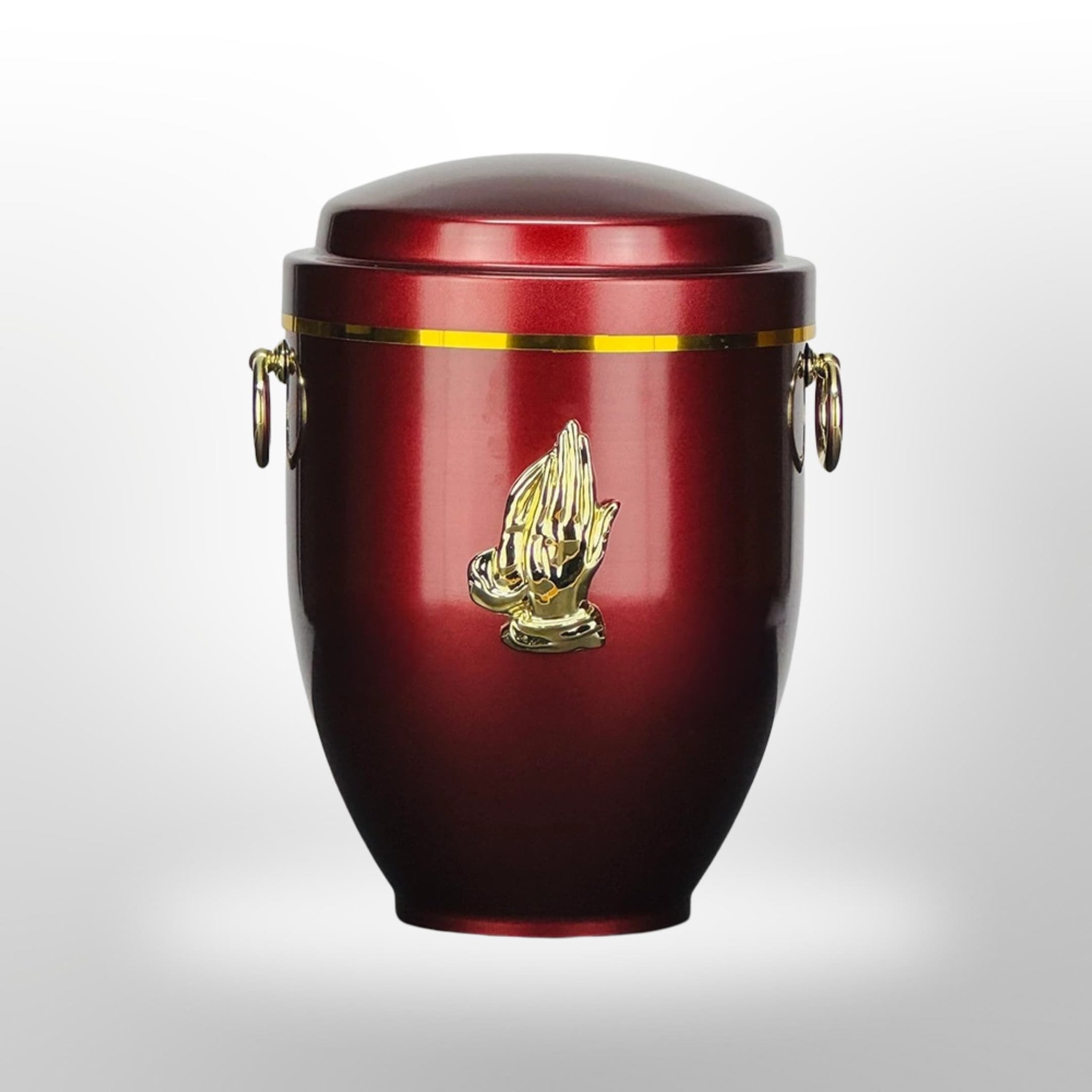 Metallurne in Rot mit Händen