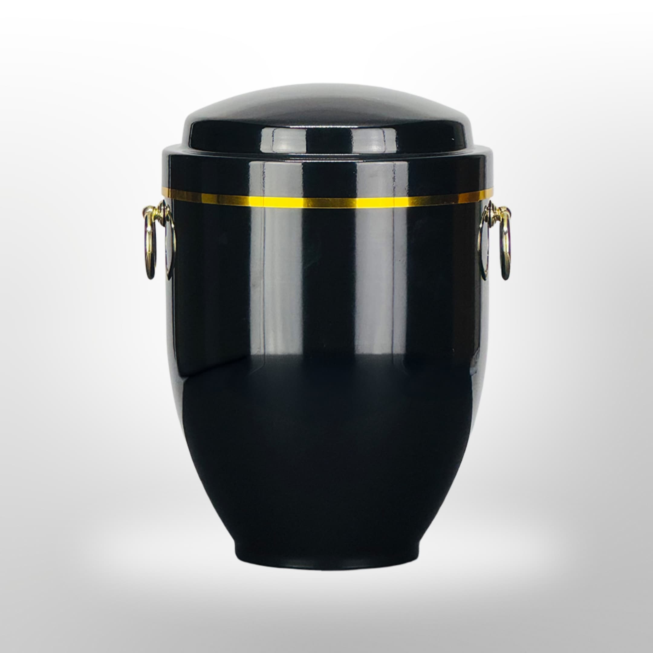 Metallurne in Schwarz mit Griffen