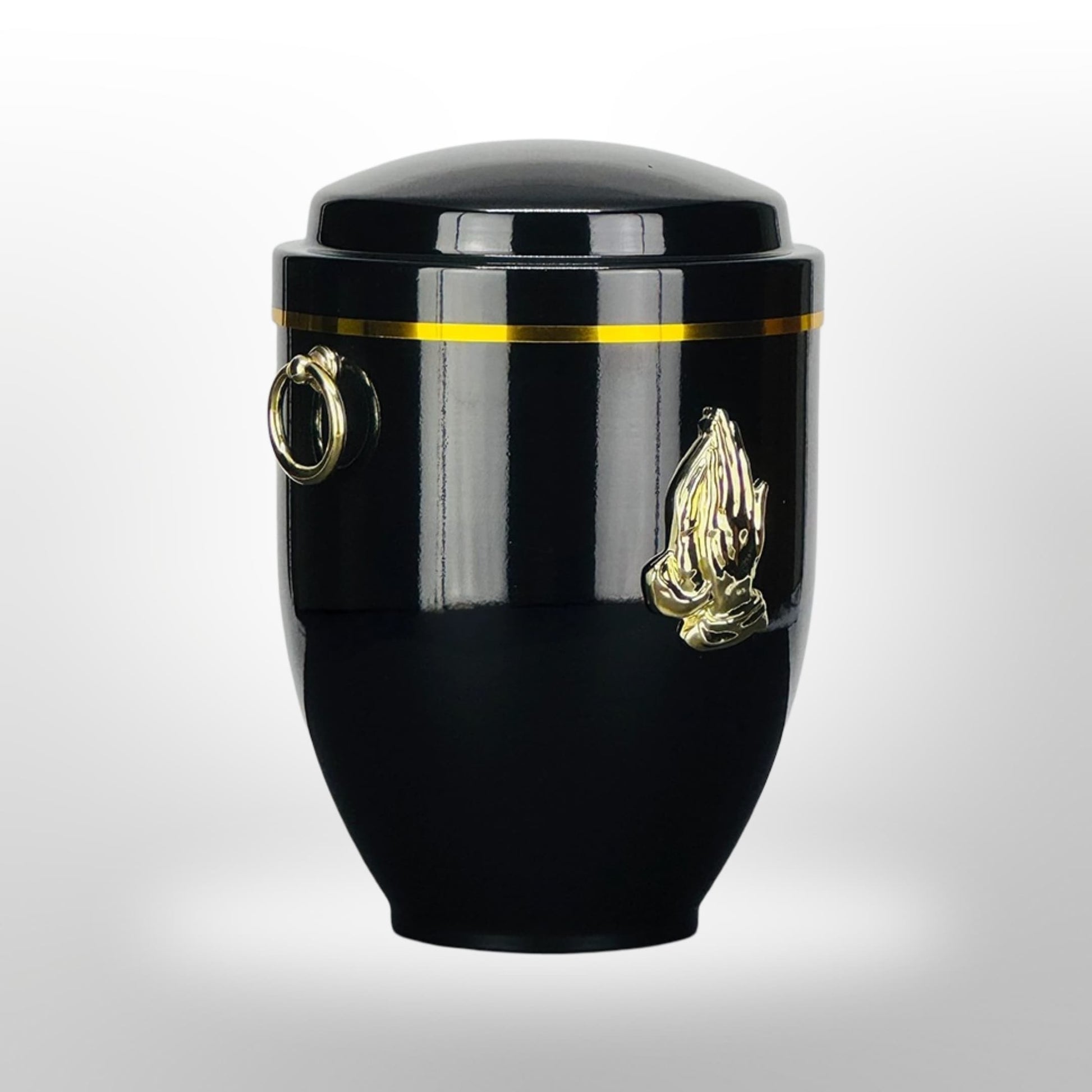 Metallurne in Schwarz mit Griffen und Händen