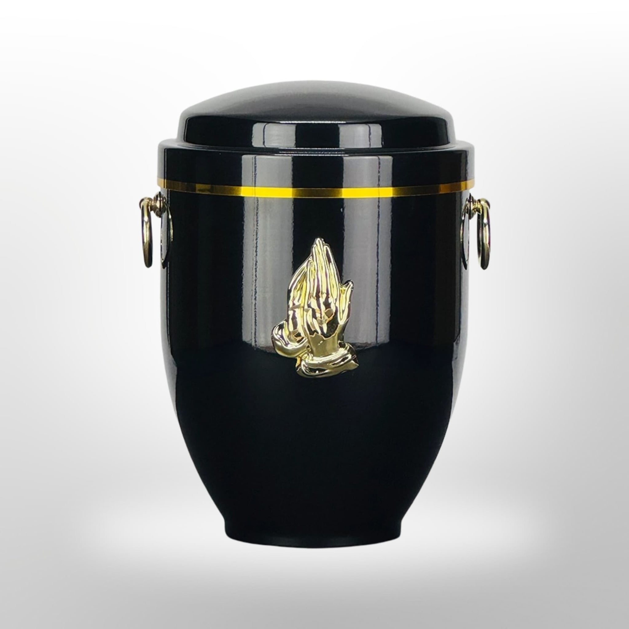 Metallurne in Schwarz mit Griffen und Händen