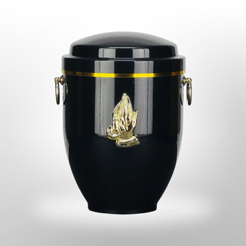 Metallurne in Schwarz mit Griffen und Händen