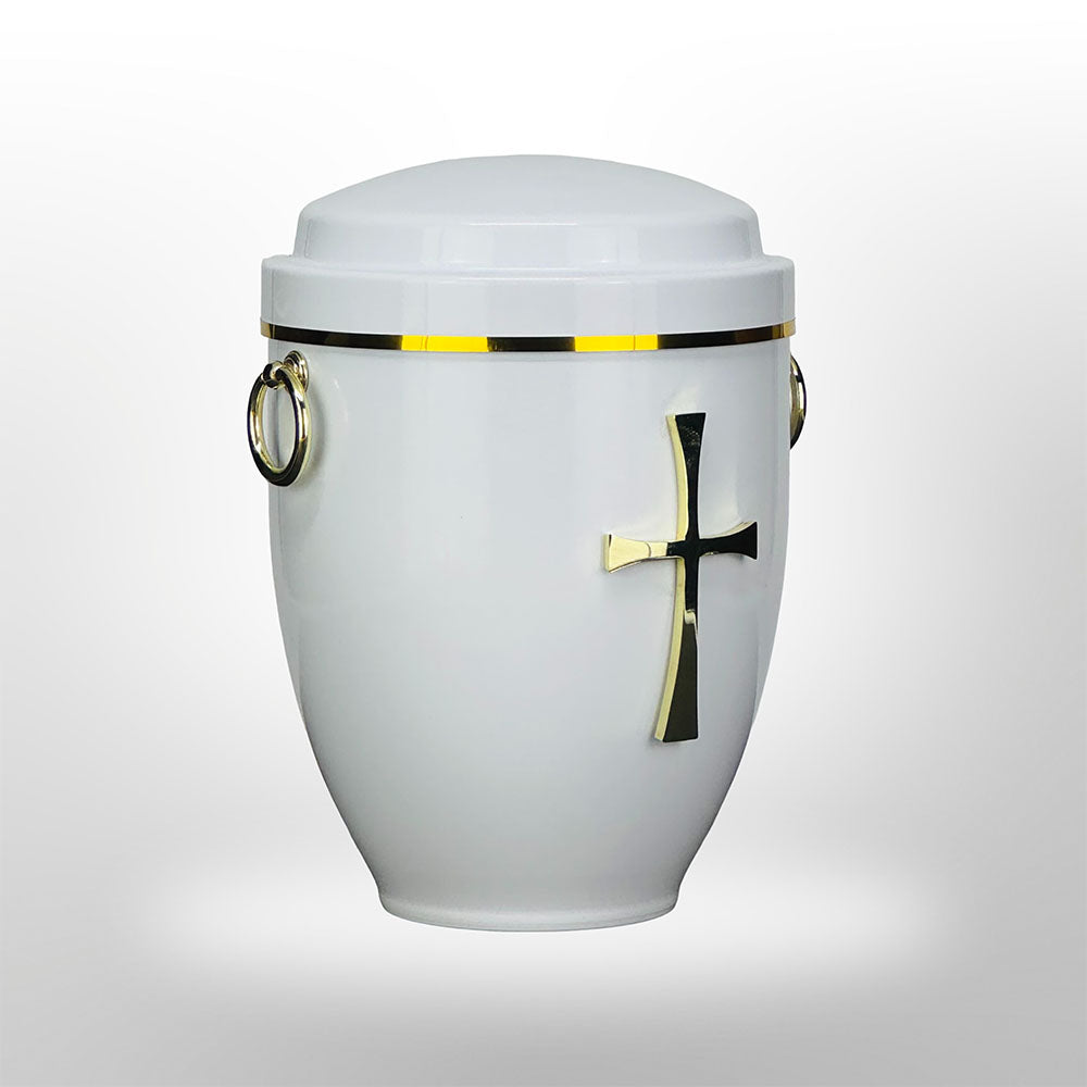 Metallurne in Weiß mit Kreuz und Griffen, 3,5 l