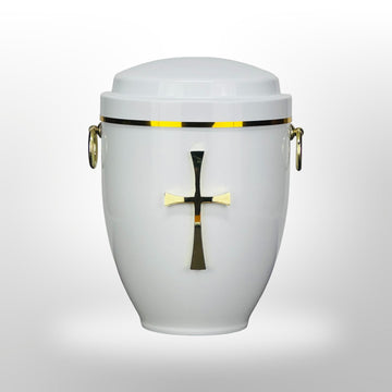 Metallurne in Weiß mit Kreuz und Griffen, 3,5 l