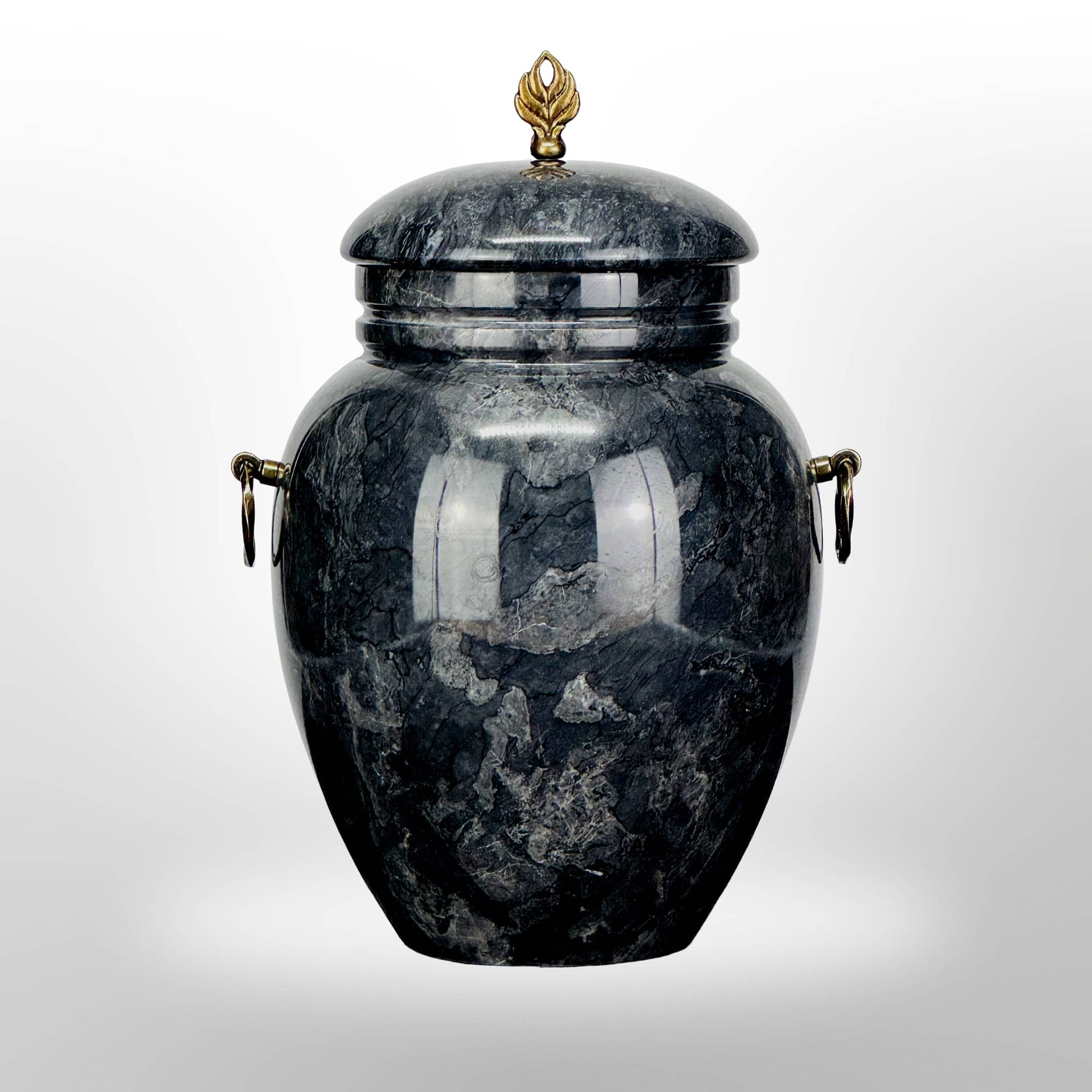 Schwarze Marmor Steinurne