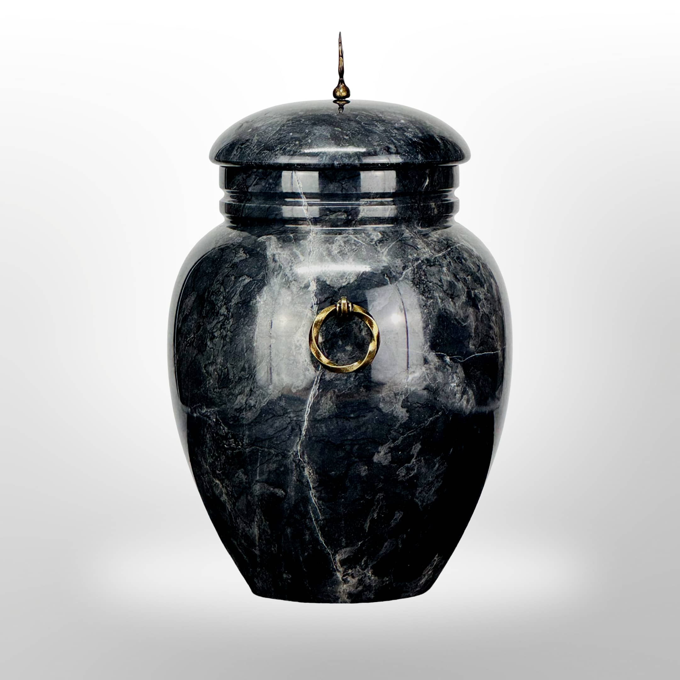 Schwarze Marmor Steinurne