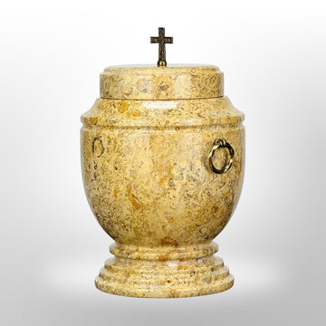 Stein Urne mit Griffen — Gelb