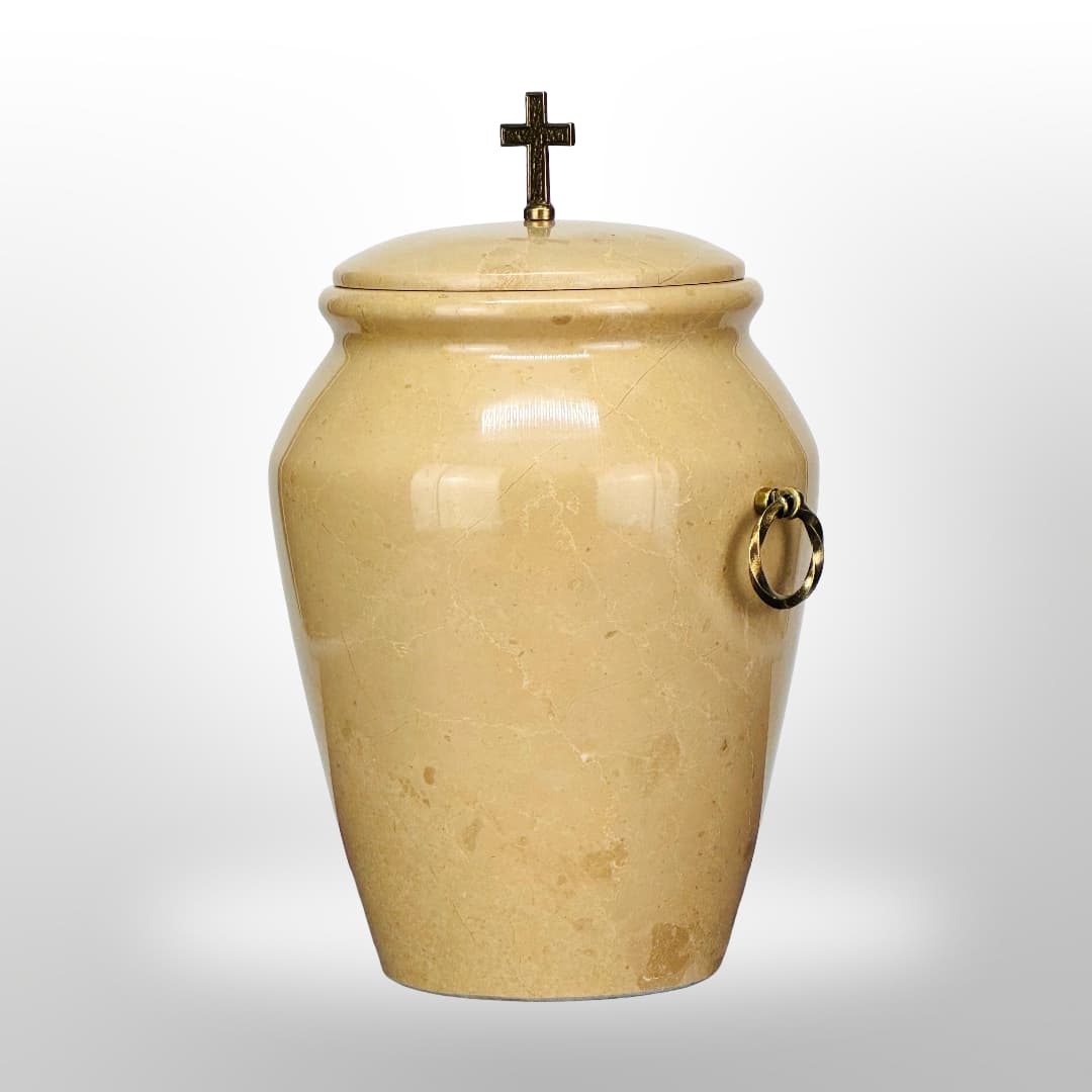 Steinurne mit Griffen — Beige