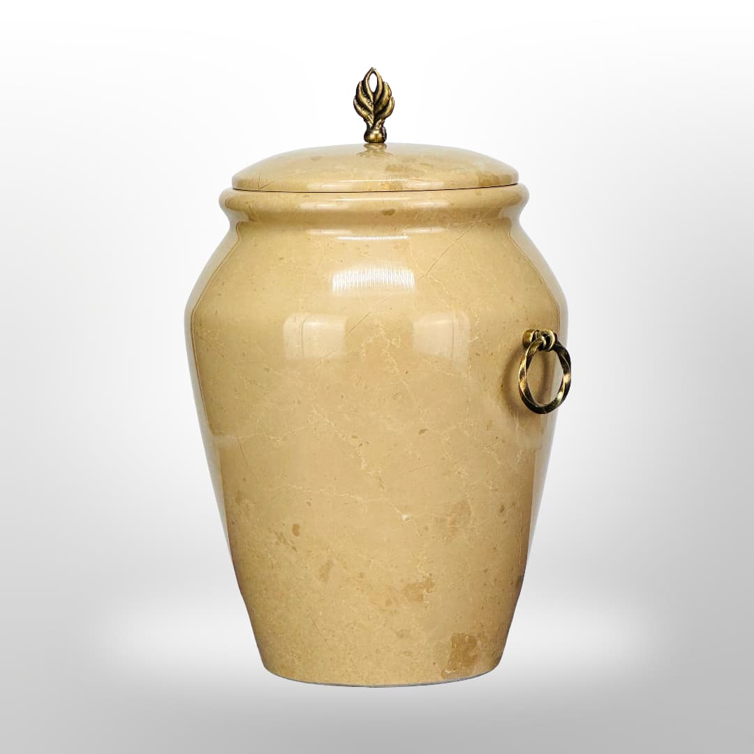 Steinurne mit Griffen — Beige