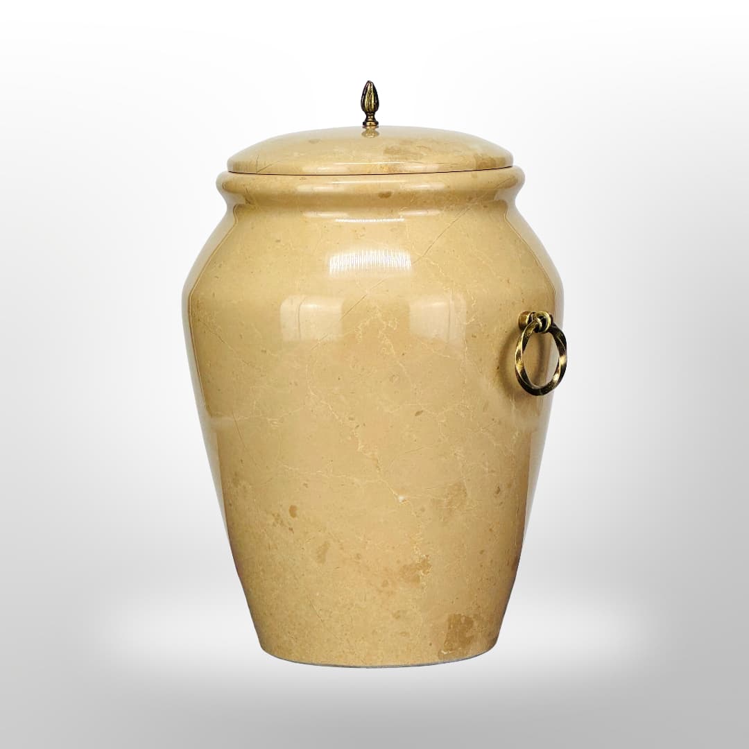 Steinurne mit Griffen — Beige