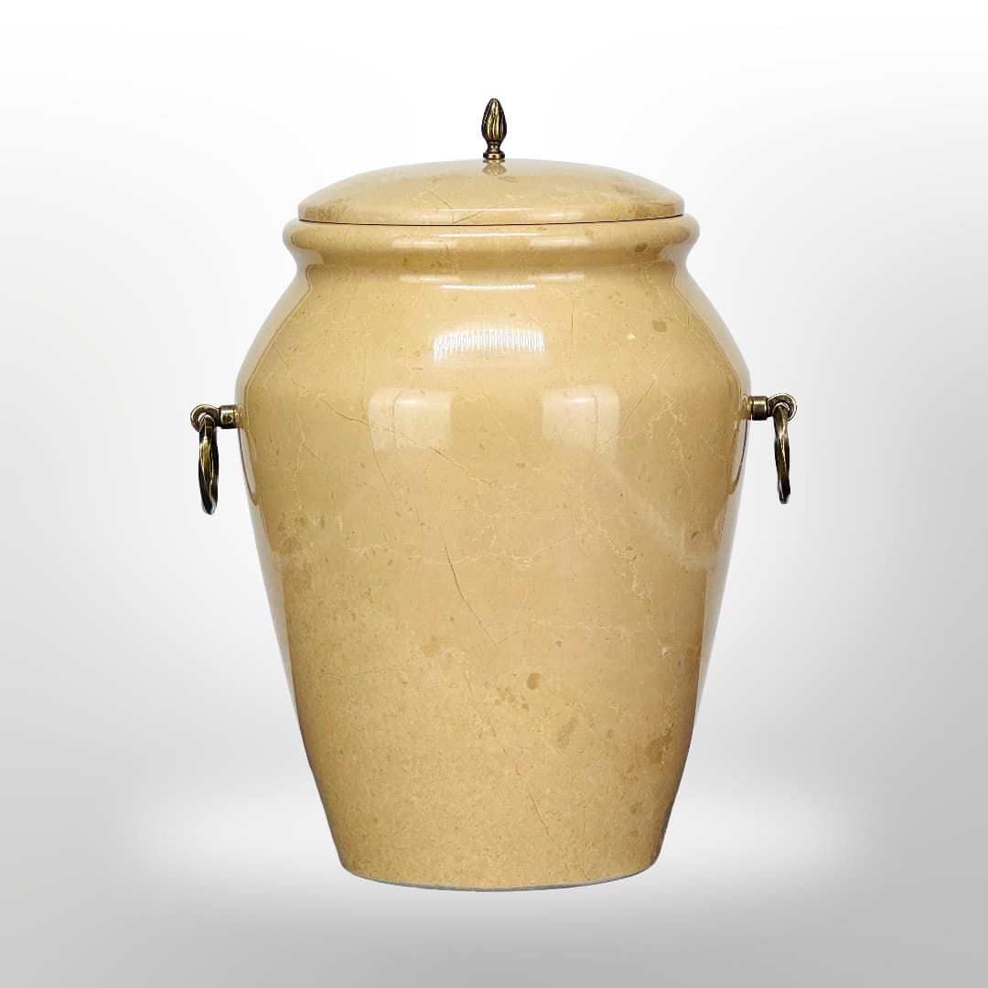 Steinurne mit Griffen — Beige