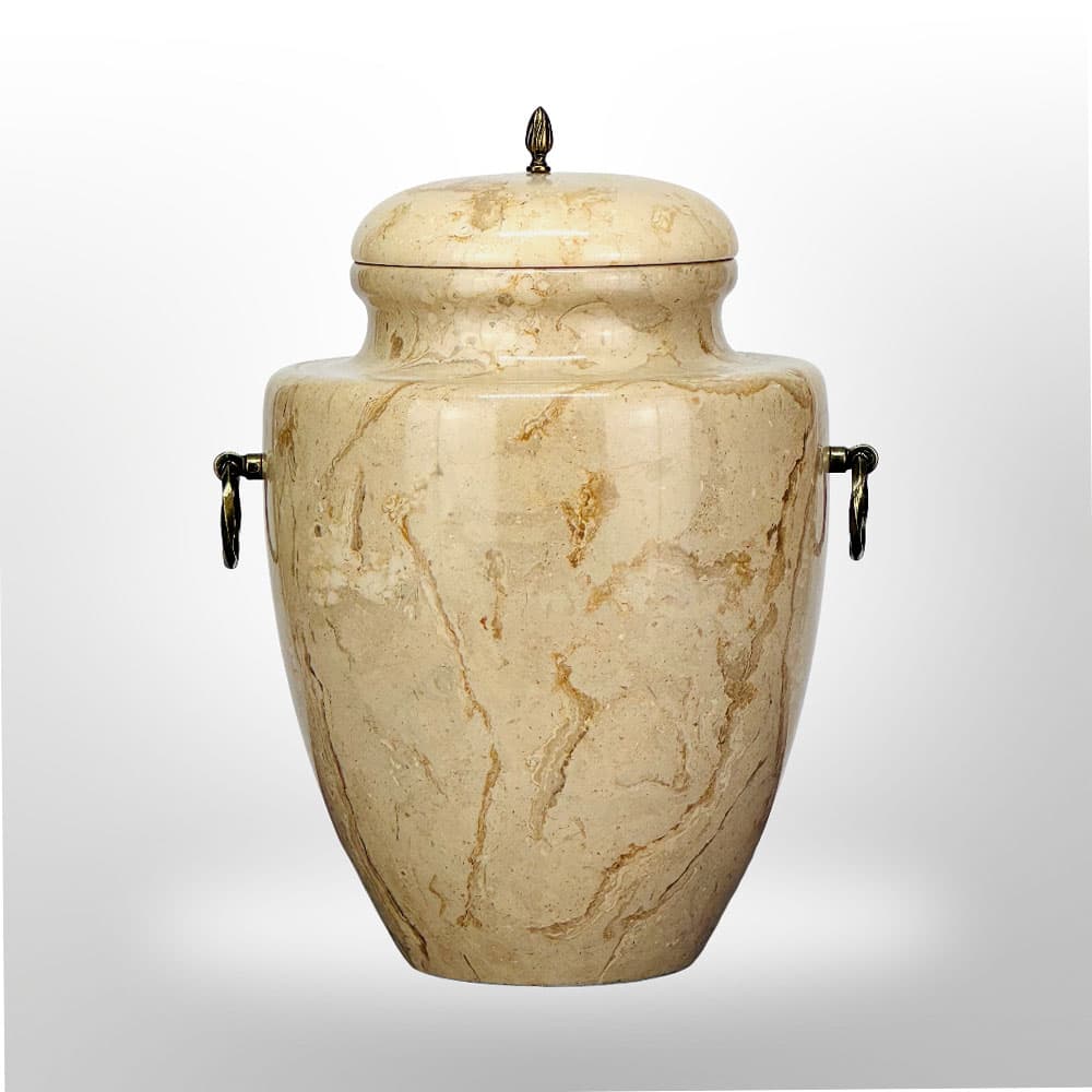 Steinurne mit Griffen — Beige Natur