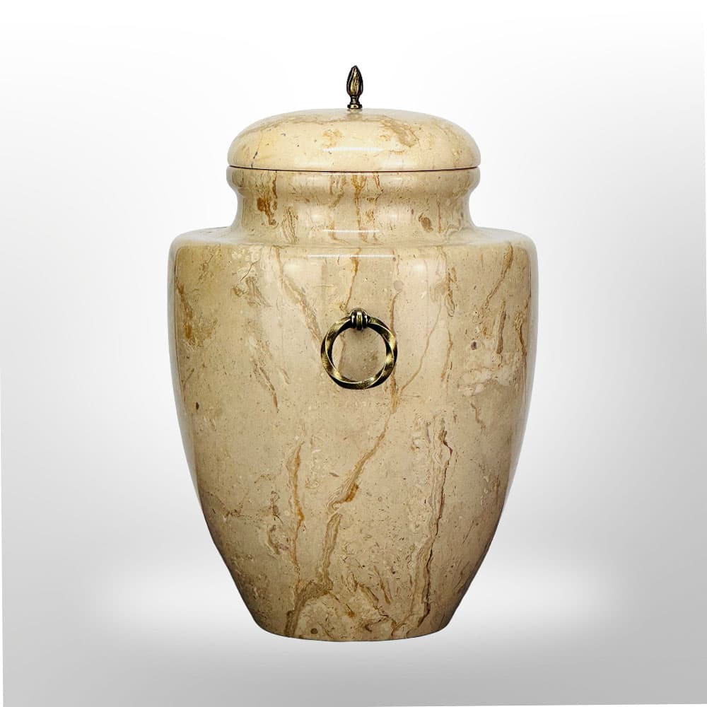 Steinurne mit Griffen — Beige Natur