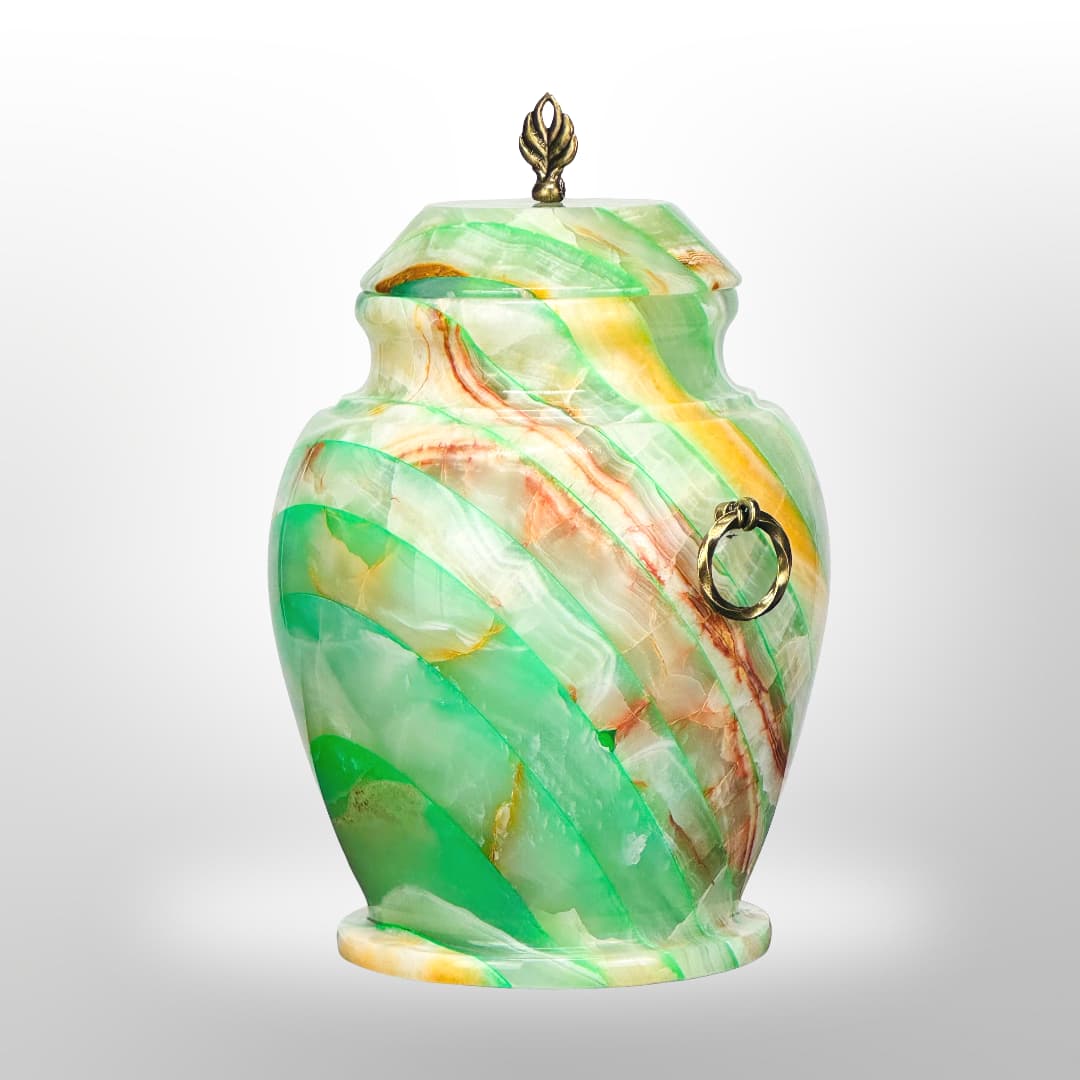 Steinurne mit Griffen — Smaragdgrün