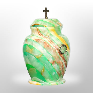 Steinurne mit Griffen — Smaragdgrün