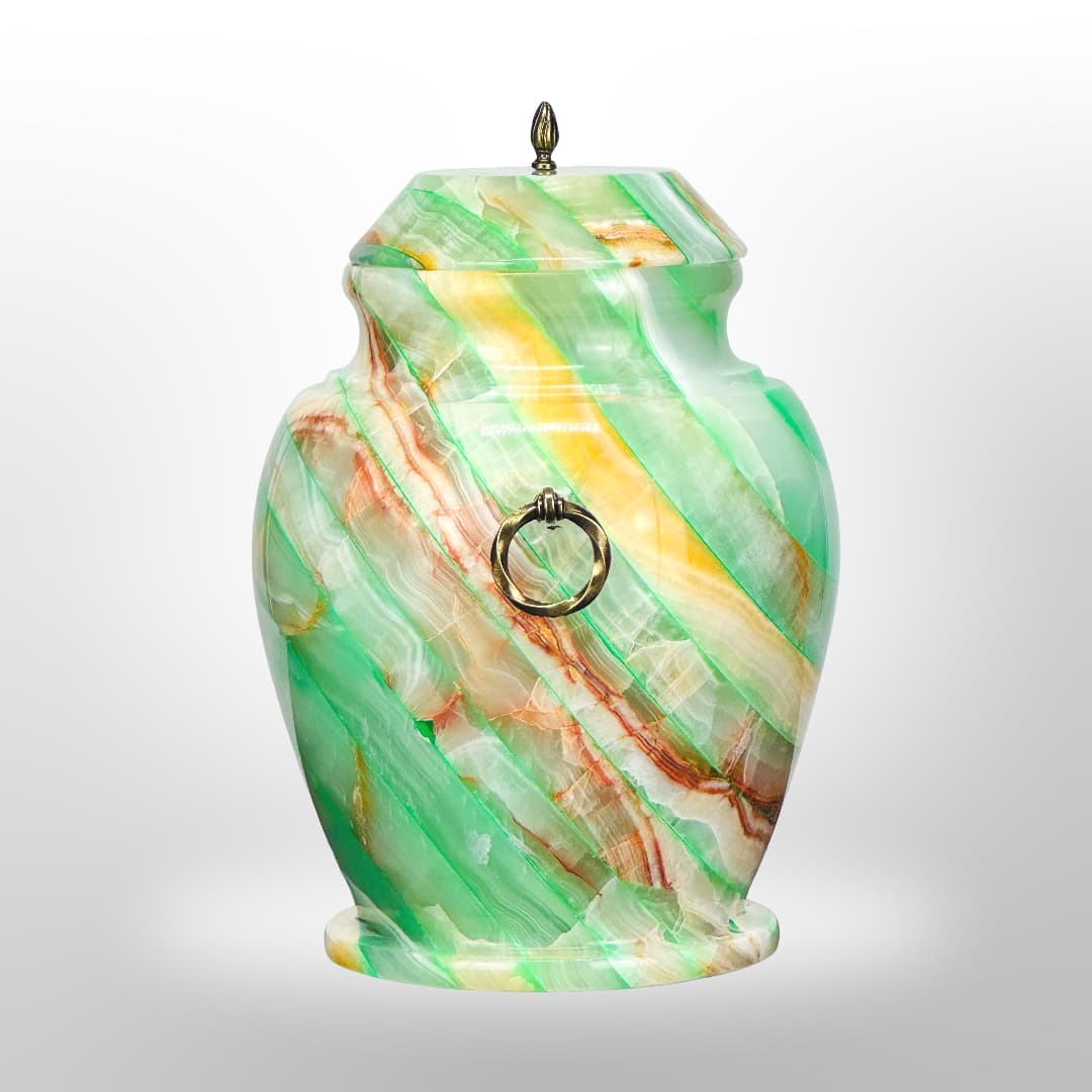 Steinurne mit Griffen — Smaragdgrün