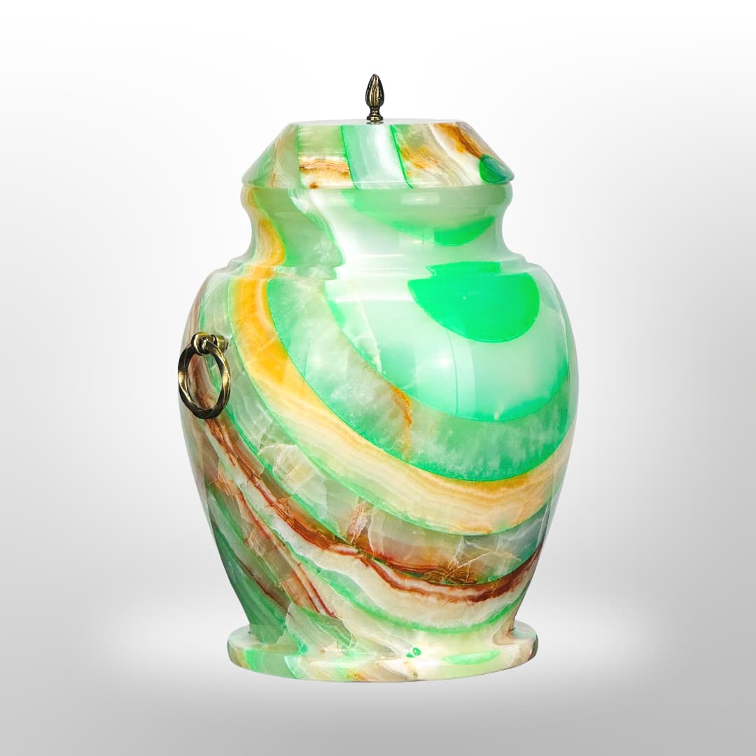 Steinurne mit Griffen — Smaragdgrün