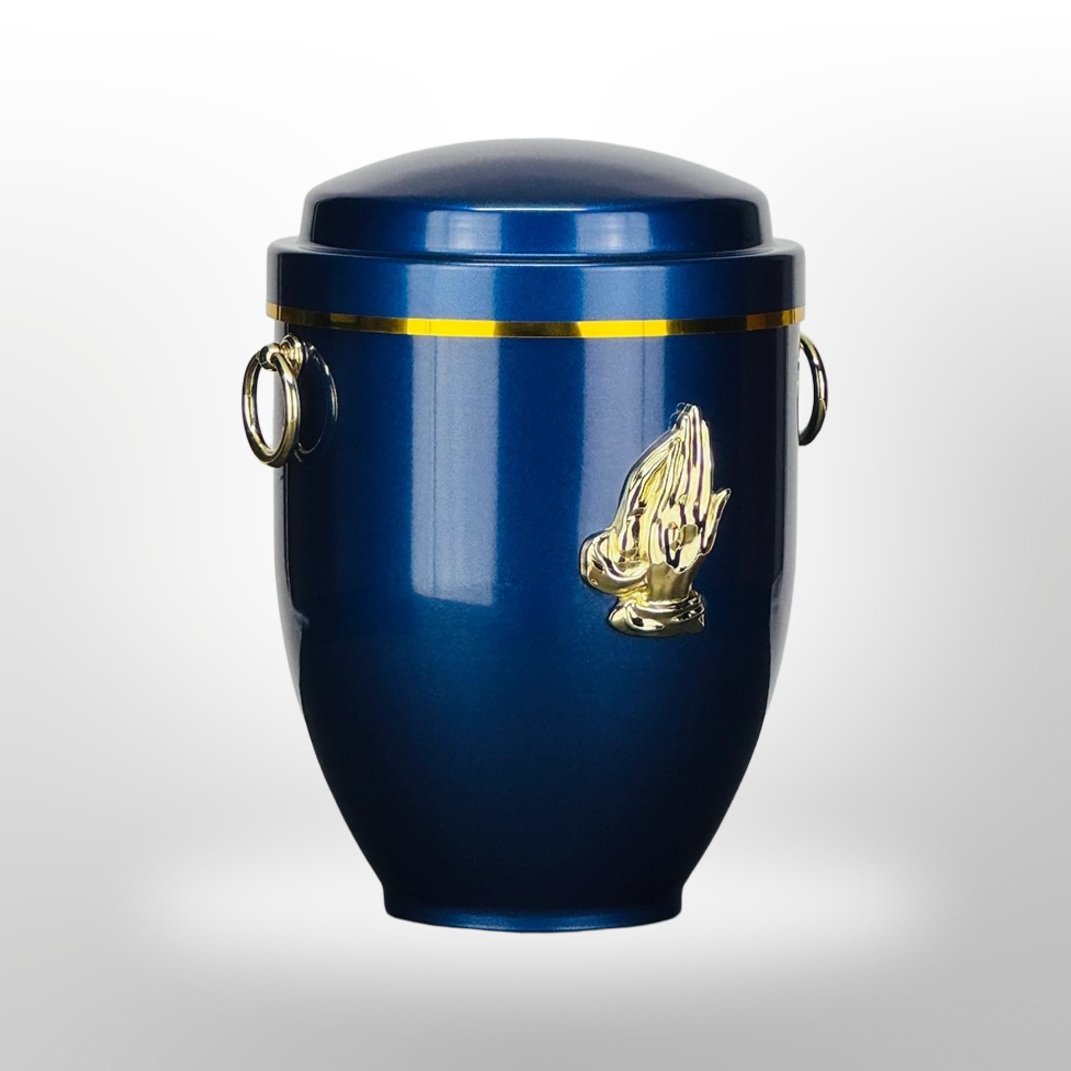 Metallurne in Blau mit Griffen und Händen